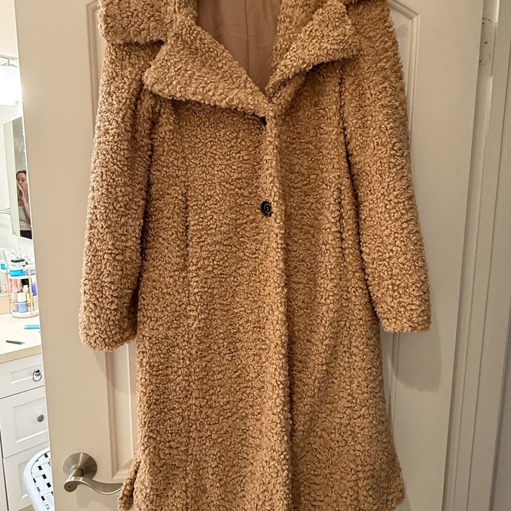 Sam Edelman Cozy Tan Teddy Jacket